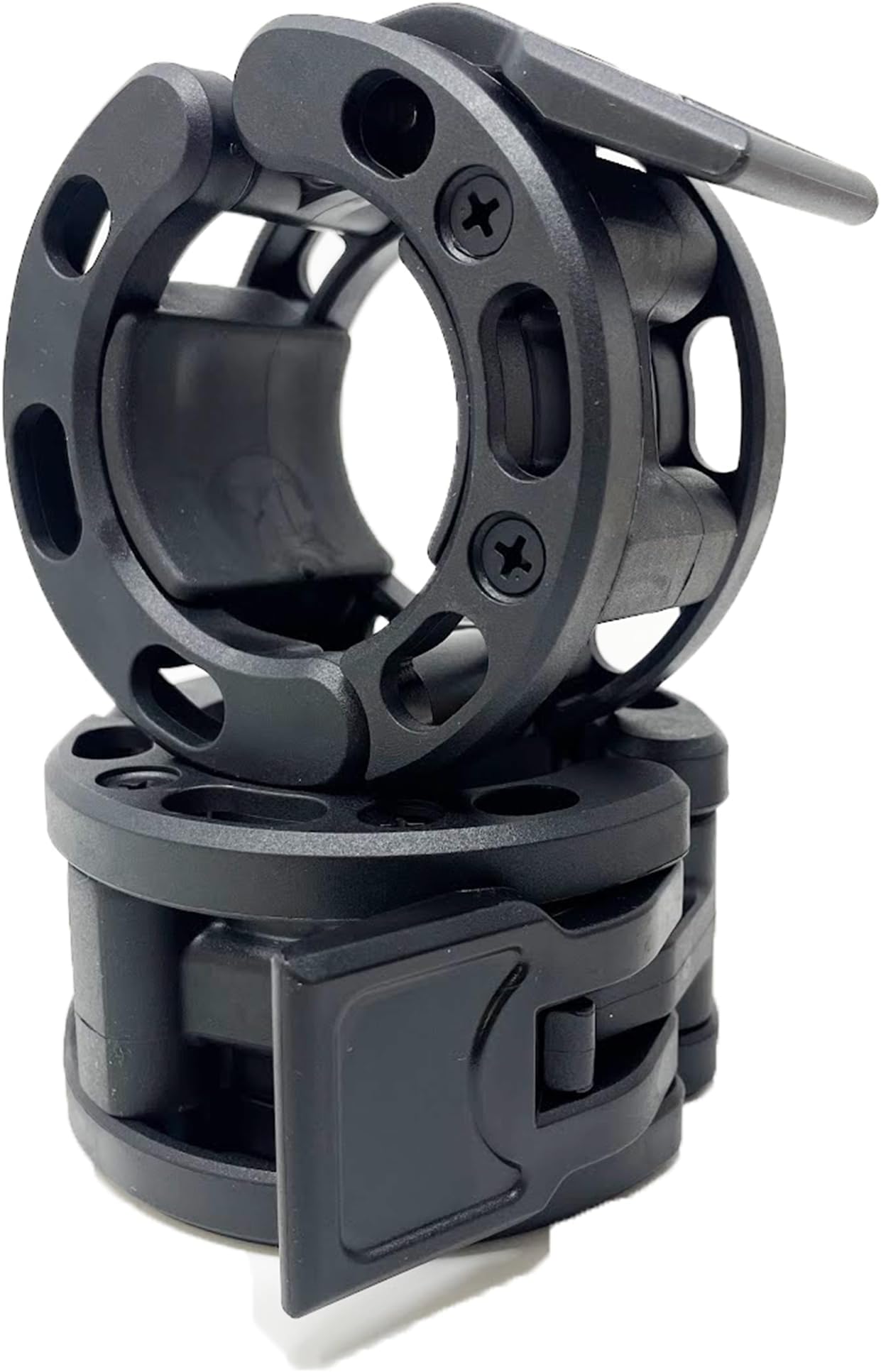 Clout Fitness Olympic Barbell Clamps Collars Quick Release Pair of Locking Weight Clips Fit 2 Inch Barbell for Weightlifting