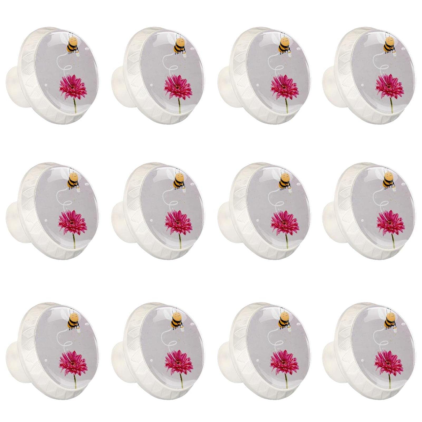 Boutons d'armoires de cuisine boutons décoratifs ronds de commode poignée de traction tiroir 12x