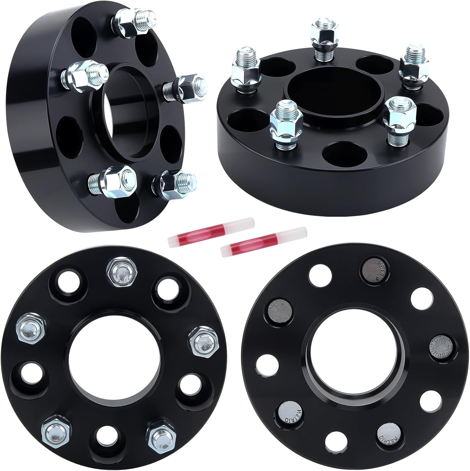 4pcs 1.5 inch 5x5 Hubcentric Wheel Spacers for 2018-2024 Wrangler JL/JLU, 2019-2024 Gladiator JT, 5x127mm Forged Wheel Spacer with 14x1.5 Studs & 71.5mm for 2011-2024 Grand Cherokee WK2 Durango