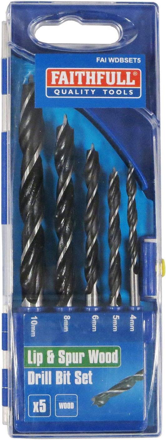 Faithfull Lip & Spur Wood Drillbit (Set 5)