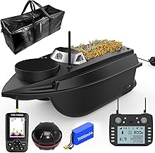 RC GPS-Köderboot, 800 m Entfernung, GPS-Position, Auto-Kreuzfahrt-Fernbedienung mit kabellosen Dual-Motoren, 20.000 mAh, 3 kg (Fish Finder Edition)