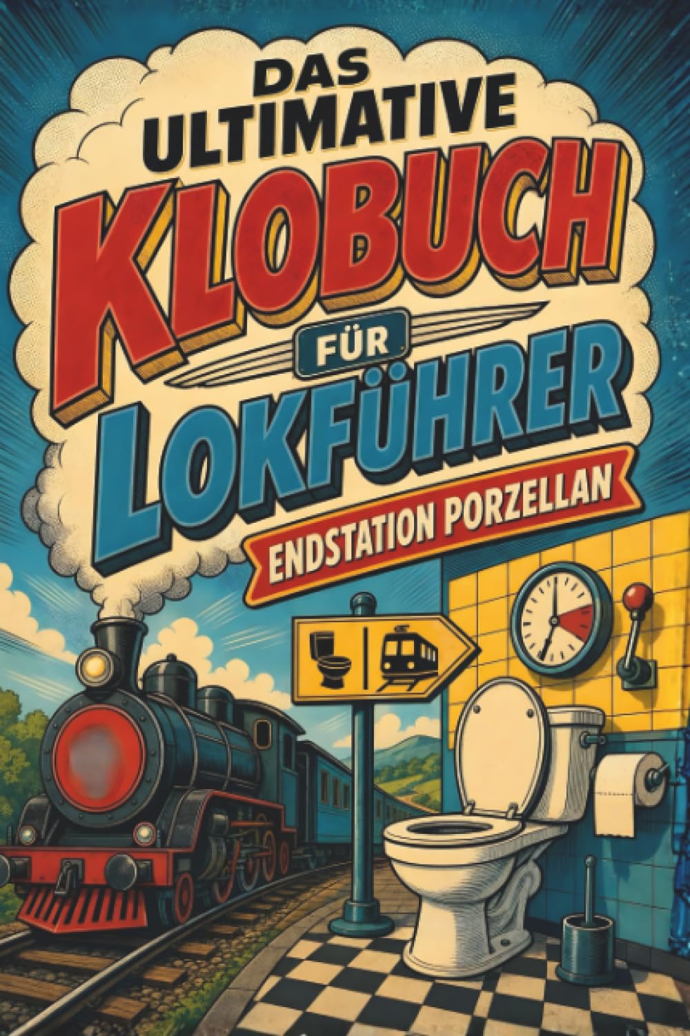 Das ultimative Klobuch für Lokführer: Endstation Porzellan. Lustiges Geschenk für Fans von Lokfahren, Eisenbahn und Deutsche Bahn