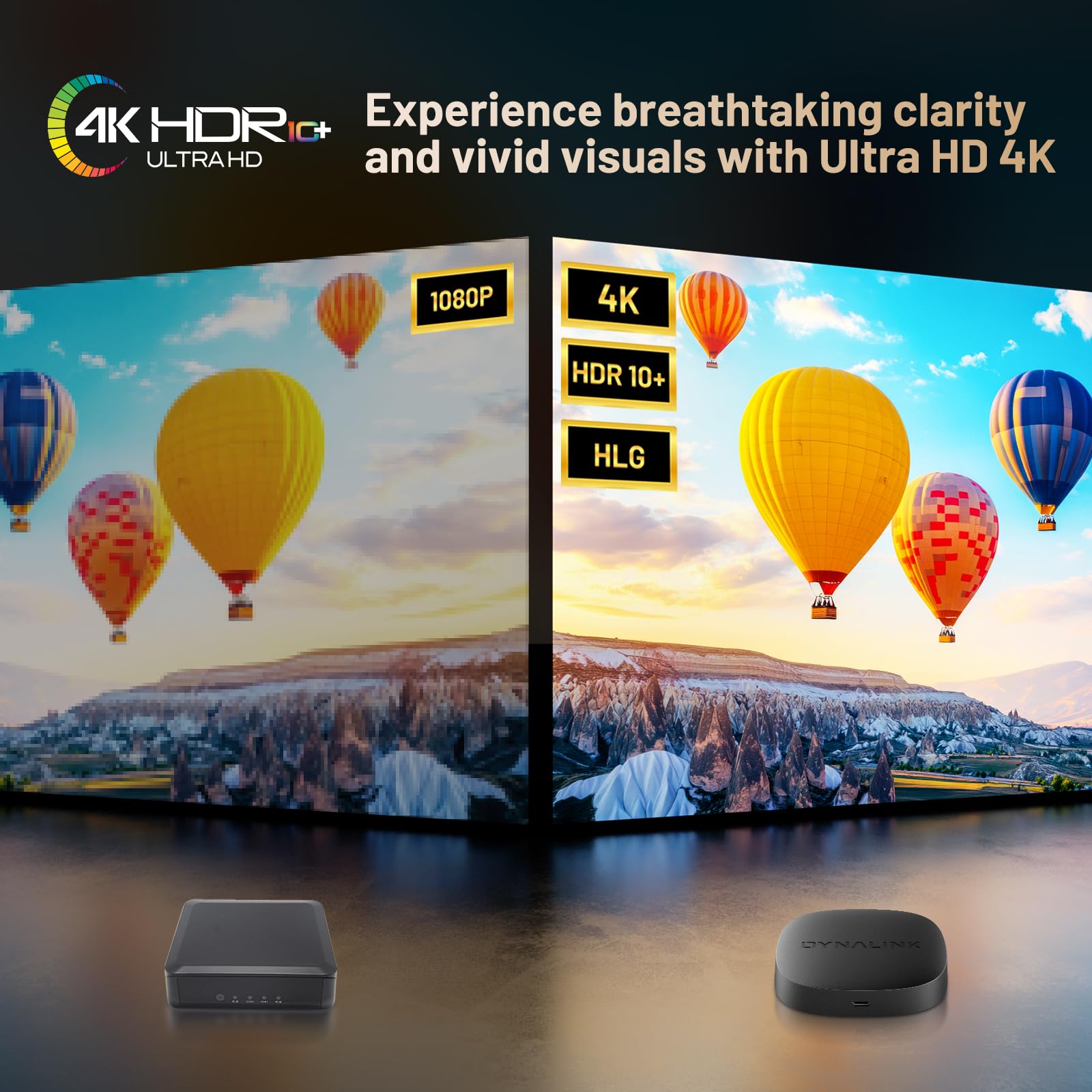 Google TV Box - 4K Smart TV Box HDR10+ UHD, Dolby Audio, obsługa Google/Netflix, AV1, 2 GB + 16 GB, 2.4G + 5G WiFi, BT5.0, streaming Media Player, asystent głosowy, Screen Mirror