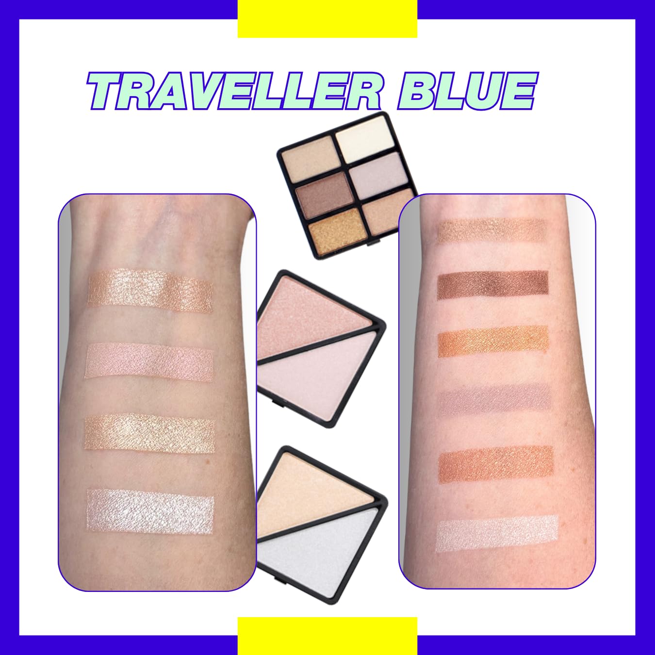 ZMILE COSMETICS Traveller Blue blauer Kosmetikkoffer vegane Kosmetik mit Schminke - Make Up Set für unterwegs, zum Reisen und Verschenken