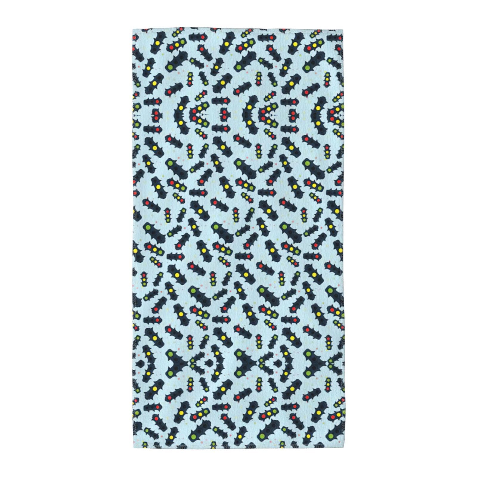 SDEGTHO Traffic Light Fashion Printed Bath Towel High Water Absorption For Hiking Trip