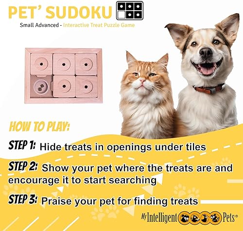 Miniatura 4 de My Intelligent Pet Dog Cat Juguete interactivo Puzzle Game Pequeño Perro Raza Nivel 2 Estimulación Mental Juguete Interactivo Perro Juguete