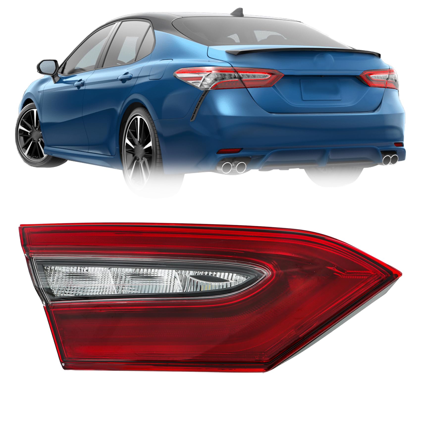 labwork Left Side Inner Tail Light Replacement for Toyota Camry XSE XLE 2021-2023 Rear Tail Lamps Assembly 81590-06870