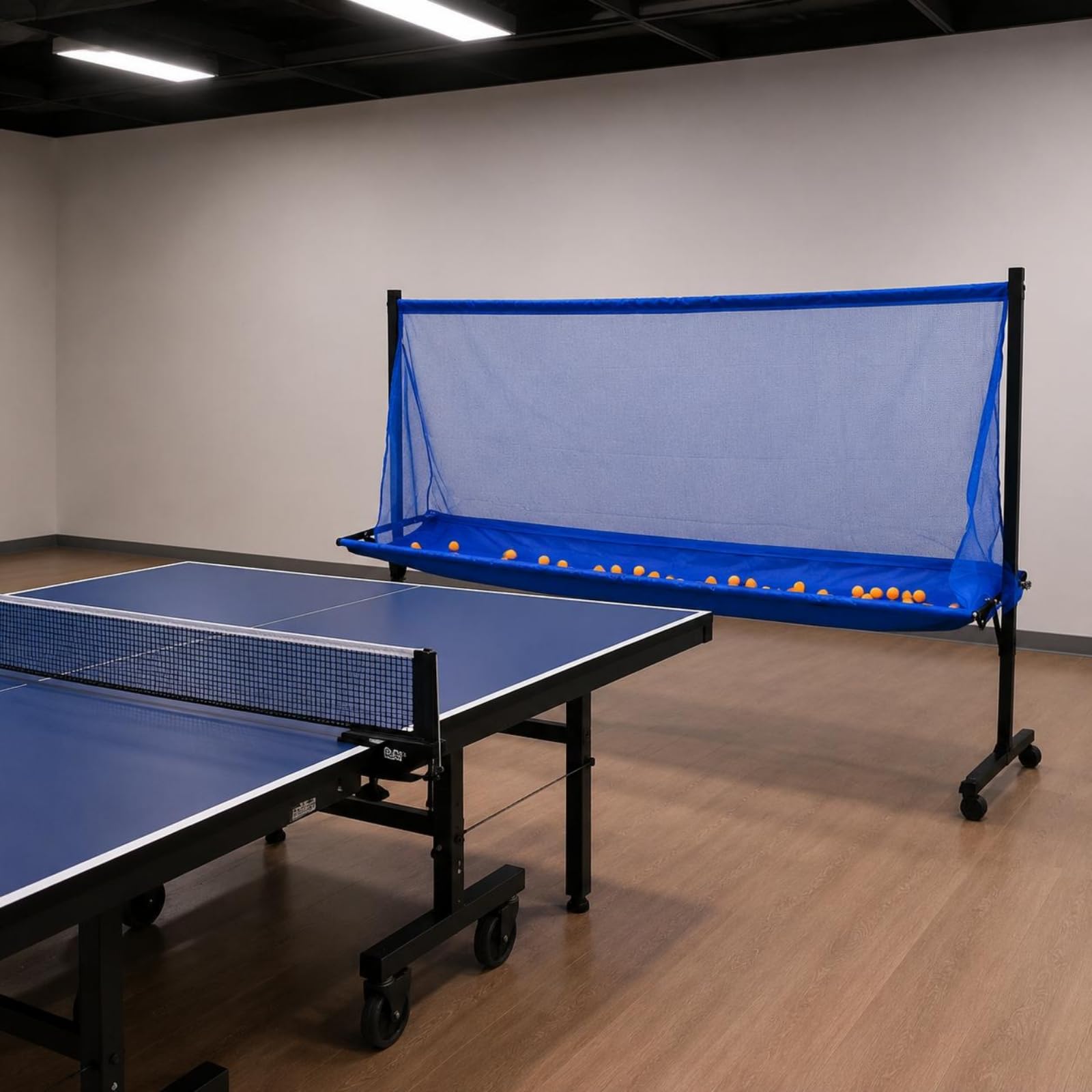 Ballfangnetz Tischtennis Rücklaufnetz Ballnetz Ballsammler mit Flexibler Mobilität Und Zuverlässigem Stahlrohrrahmen für Effiziente Ballkontrolle Und