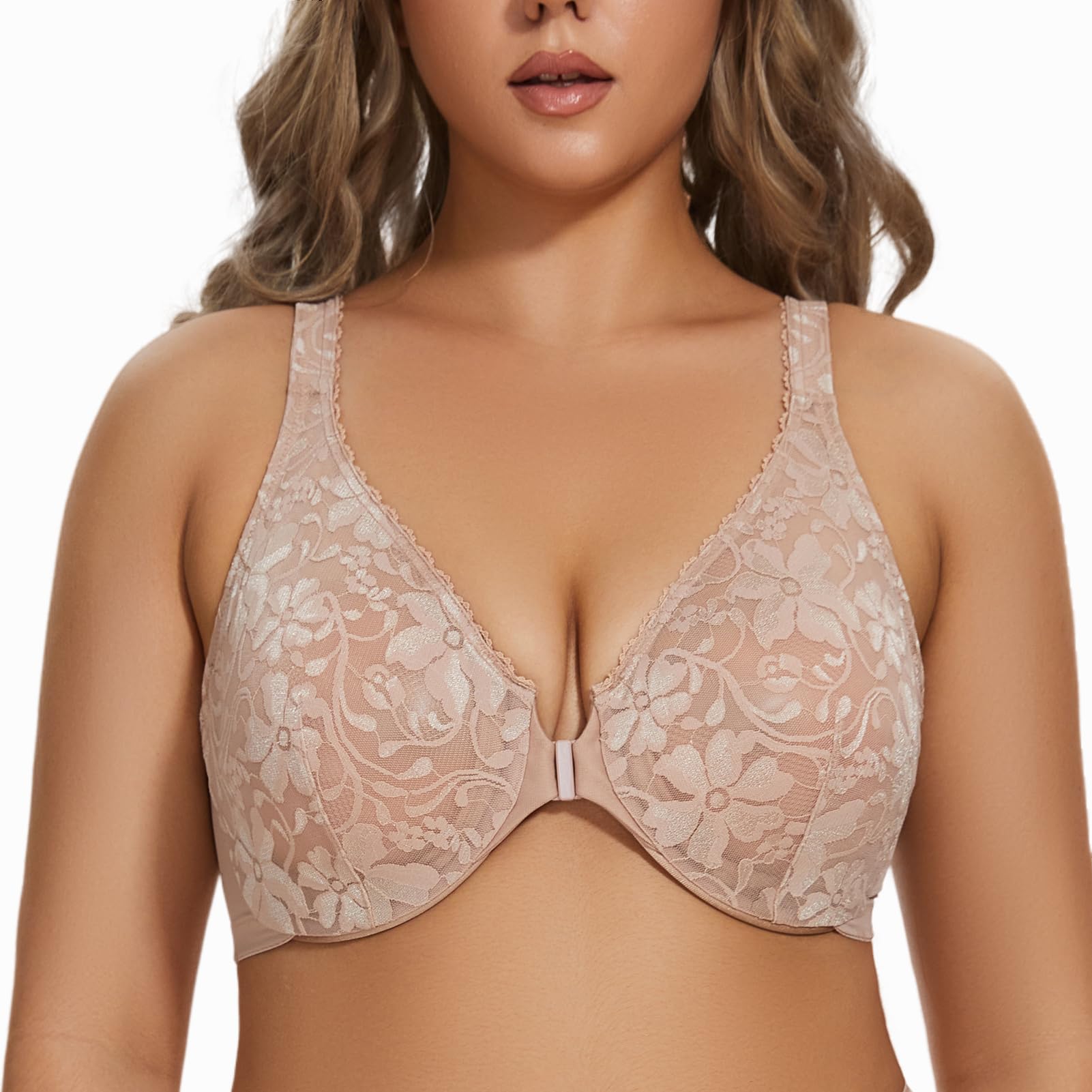 MELENECA Front Closure Bra