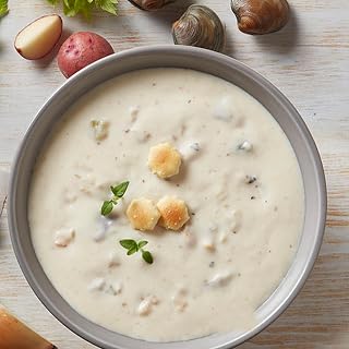 Phillips New England Clam Chowder 4lb Frozen Bag - Creamy Soup with Premium Sea Clams, Potatoes & Veggies, Ready-to-Heat for Restaurants & Home