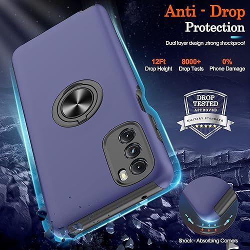 Miniatura 4 de Gritup Funda para Moto G 5G 2022 con protector de pantalla HD, grado militar, funda de protección a prueba de golpes con soporte magnético de 360