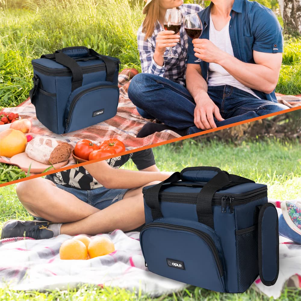 OPUX Bolsa de almuerzo para hombre, con aislamiento de 9 cuartos de galón, bolsa de almuerzo para hombre, pequeña nevera de viaje para camping, familia, barbacoa, picnic, playa, coche, caja de