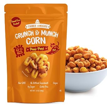 Three Amigos Corn Nuts Peri Peri Crunchy Roasted Corn Snack 12 ozz