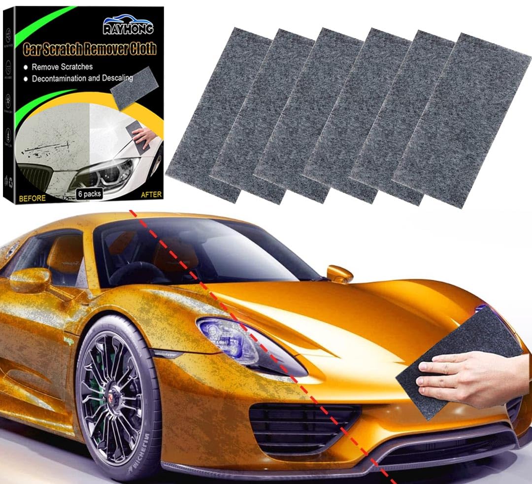 8 Pack Chiffon Nano Sparkle Pour Rayures Voiture, Chiffon Magique Nano Multi -Usage, 2024 Upgrade Chiffon Anti Rayures Pour Réparation De Petites Rayures Sur Voiture (Noir Gris, 20x10cm