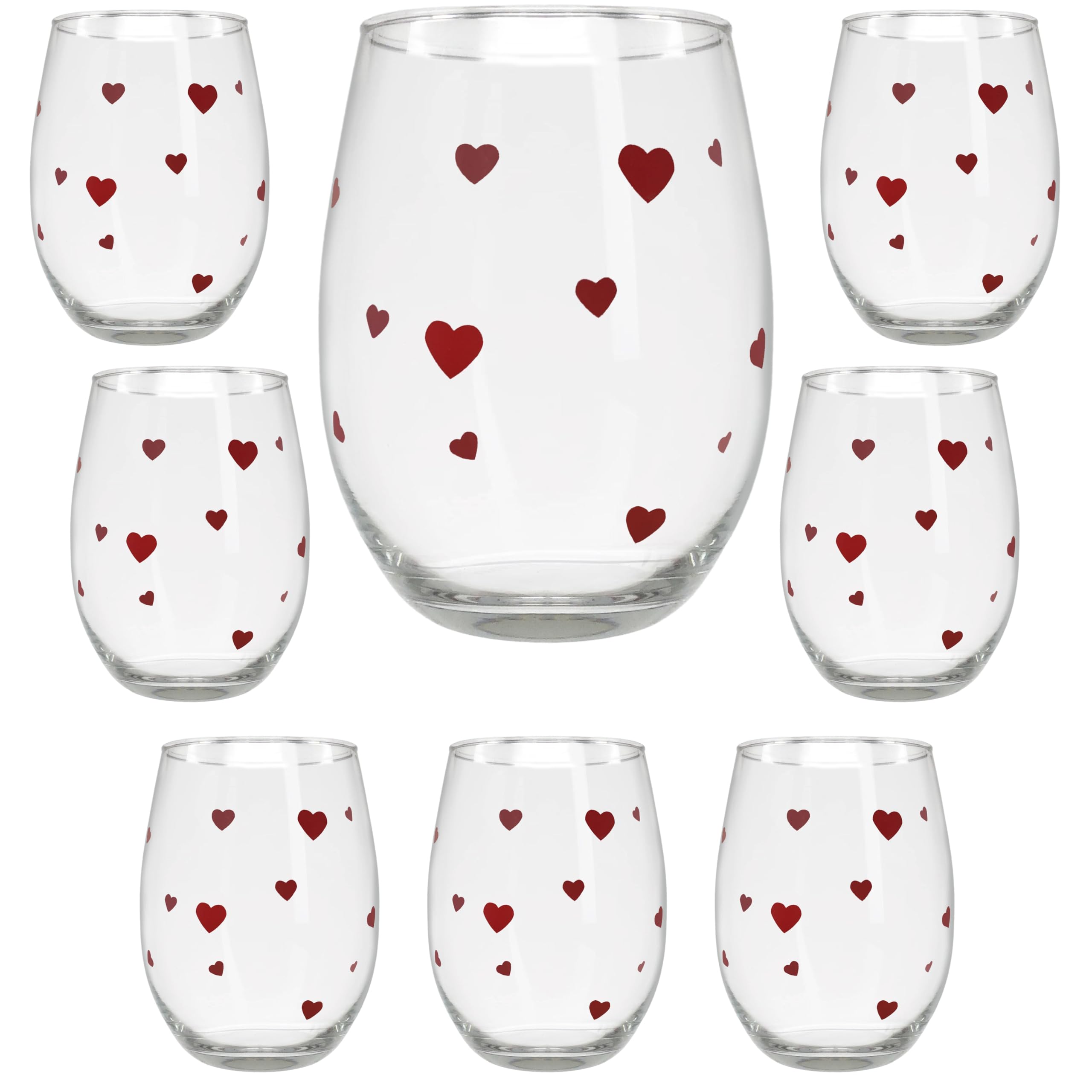 Verres à vin sans pied en verre cristallin haute résistance, lot de 8 pièces