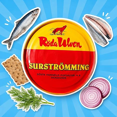 Surströmming Röda Ulven 300 g Tin (Fermented Herrings) - 400 g / 300 g Fish