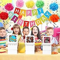 Vista 7 de RomanticBaking 3 ¼" x 3 ¼" x 1 ½" 50PCS Cajas de Trufas de Chocolate para 4, Cajas de Galletas Cajas de Panadería Mini con Ventana para Brownie