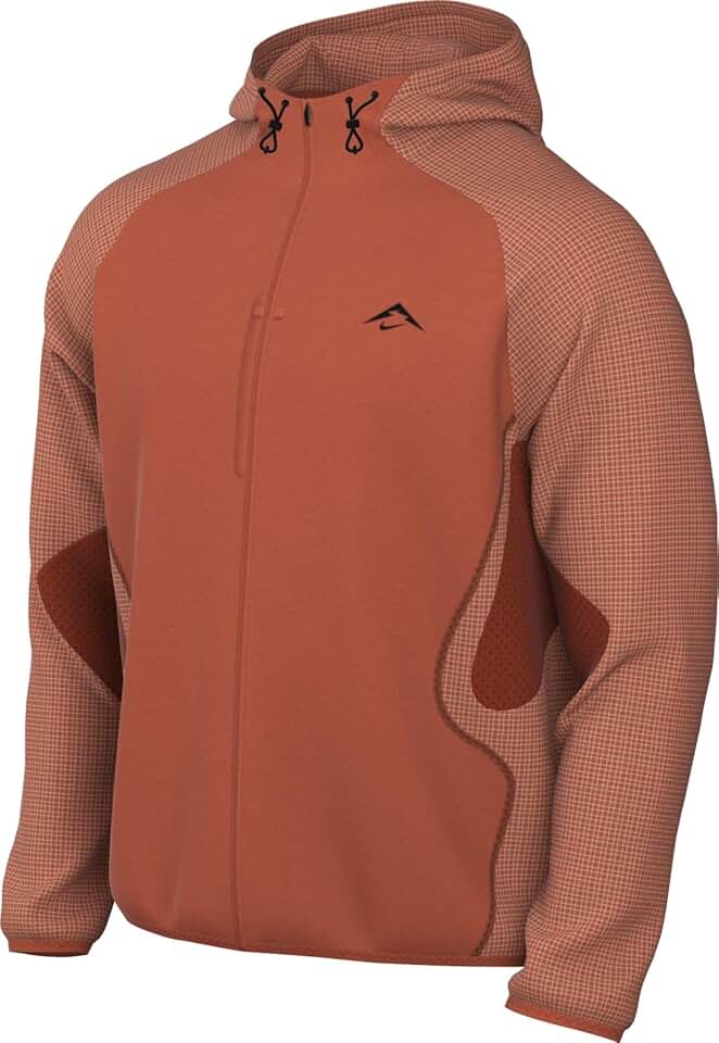 Nike Trail Aireez Men&#x27;s Running Jacket Windbreaker (US, Alpha, X-Large, Regular, Regular, Vintage Coral/Dragon Red/Black)