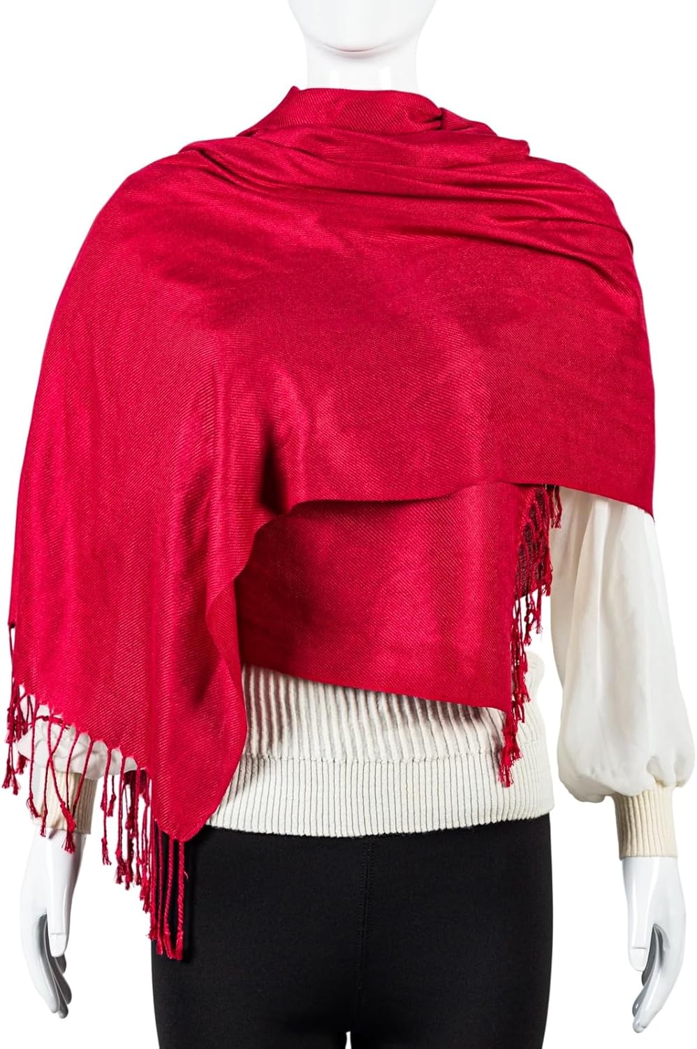 Pashmina Feel Shawl Wraps for Women Evening Dresses and Wedding Cover Up Formal Soft Silky Rave Scarf Elegant - Image 4