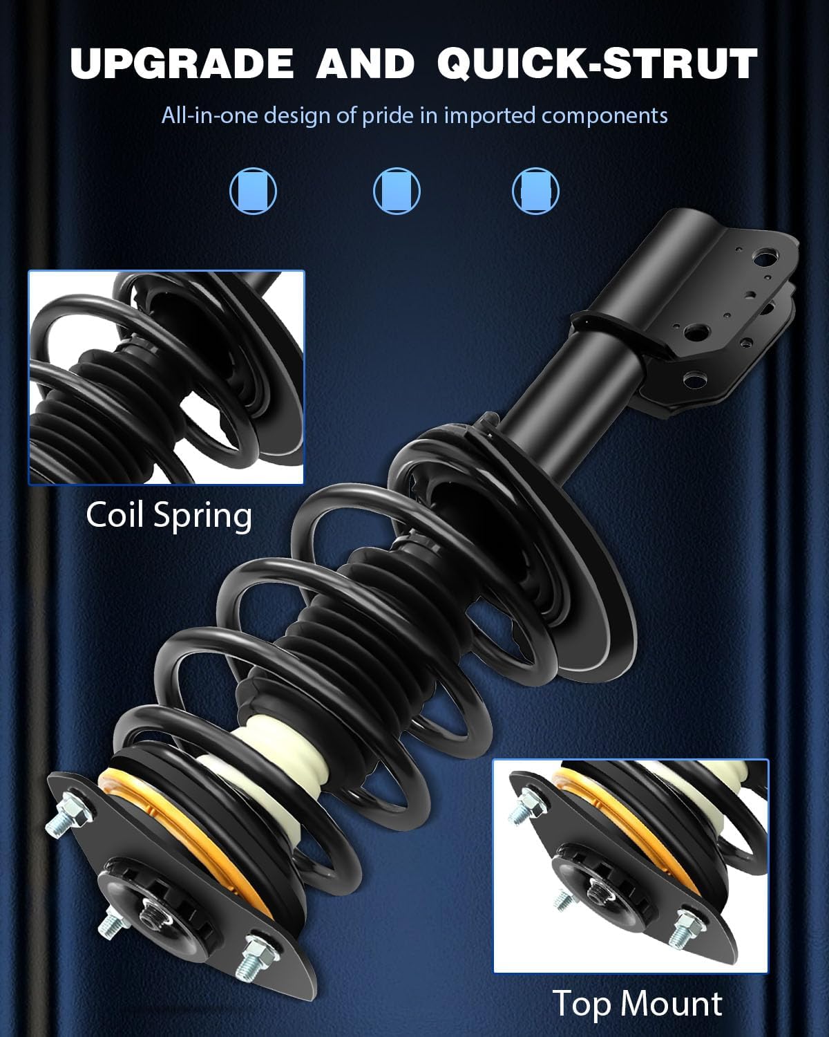 ECCPP Struts Complete Struts Spring for 2005-2009 for Buick Allure,1997-2005 for Buick Century,2005-2009 for Buick LaCrosse,1997-2004 for Buick Regal Struts Shocks for 171661 Front Struts