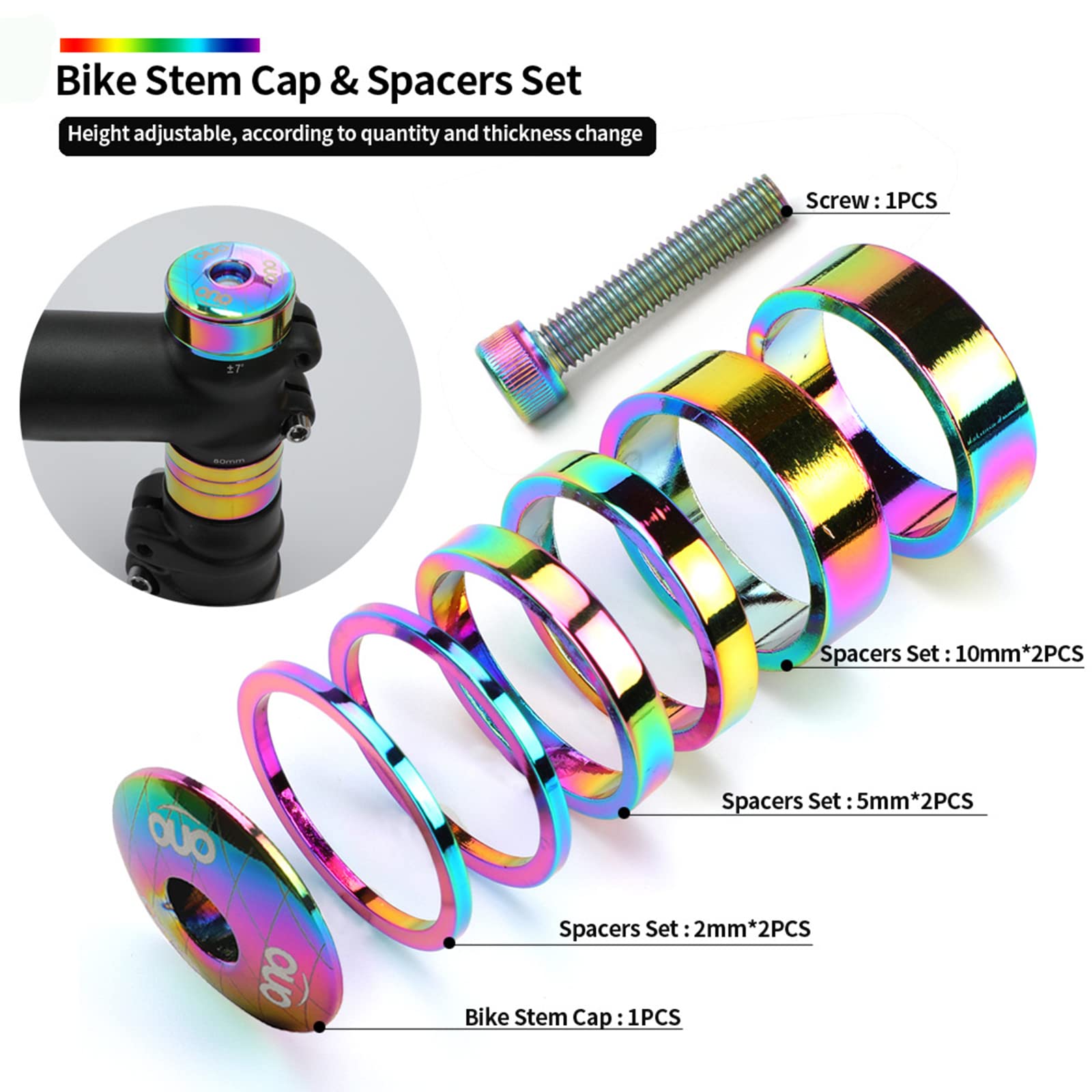 Brandywine Triumph Set Handlebar Riser Bicycle Stem Spacer Set