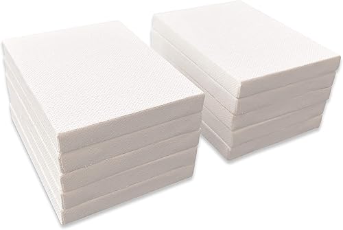 Miniatura 10 de LWR CRAFTS Mini lienzo estirado de 2 x 2 pulgadas, paquete de 12