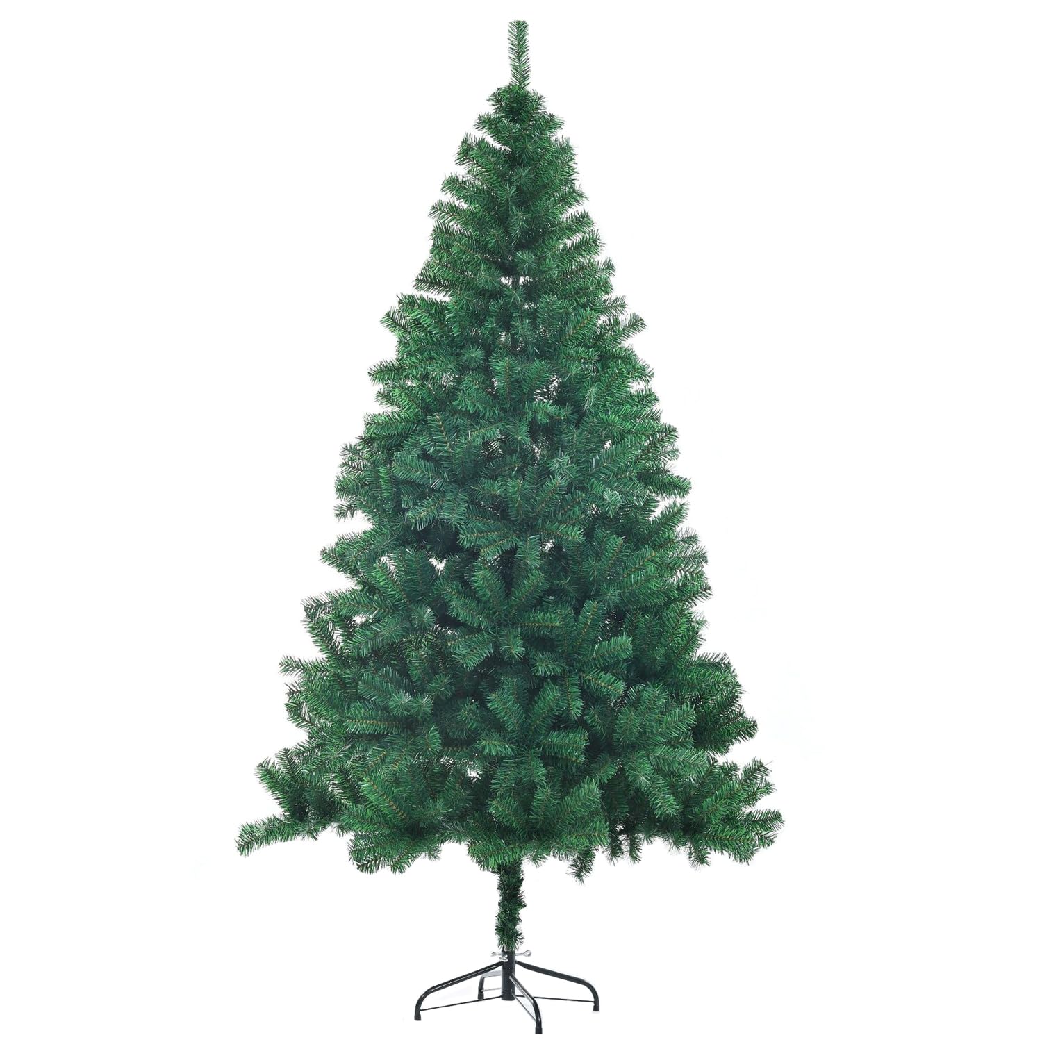 Haobase Green Artificial Christmas Tree, Artificial Xmas Pine Tree With Metal Stand, 500 Branch Tips, Pack Of 1 (150Cm/5Ft)
