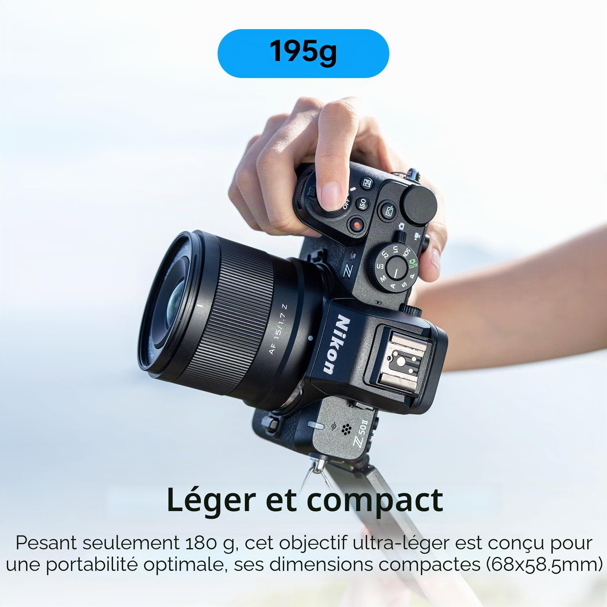 VILTROX AF 15mm F1.7 Objectif pour Monture Nikon Z, Objectif Principal APS-C à Grande Ouverture f/1.7 Compatible avec Les appareils Photo Nikon à Monture Z Z5 Z50 Z6 Z6II Z7 Z7II ZFC Z30 Z9 Z8 ZF