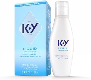 K-Y Liquid Water-Based Personal Lubricant - Body-Friendly Formula, Condom & Anal Safe, 2.4oz for Men, Women & Couples