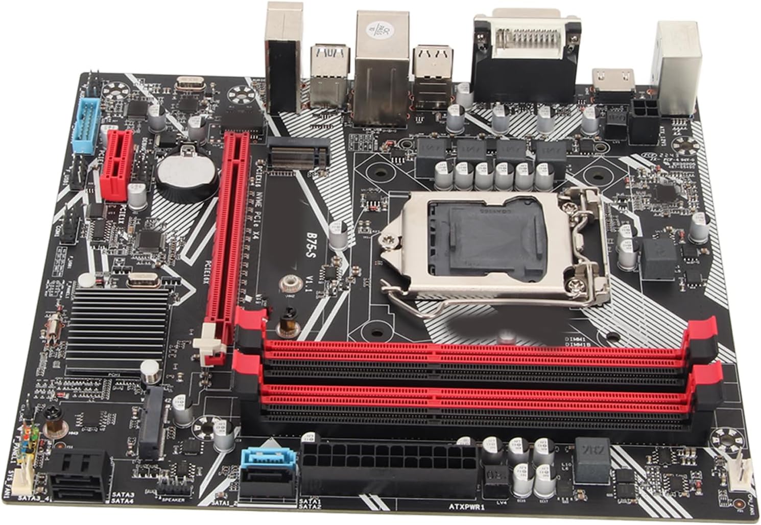B75 S Motherboard,LGA1155 ATX Gaming Motherboard Dual Channel DDR3 ...