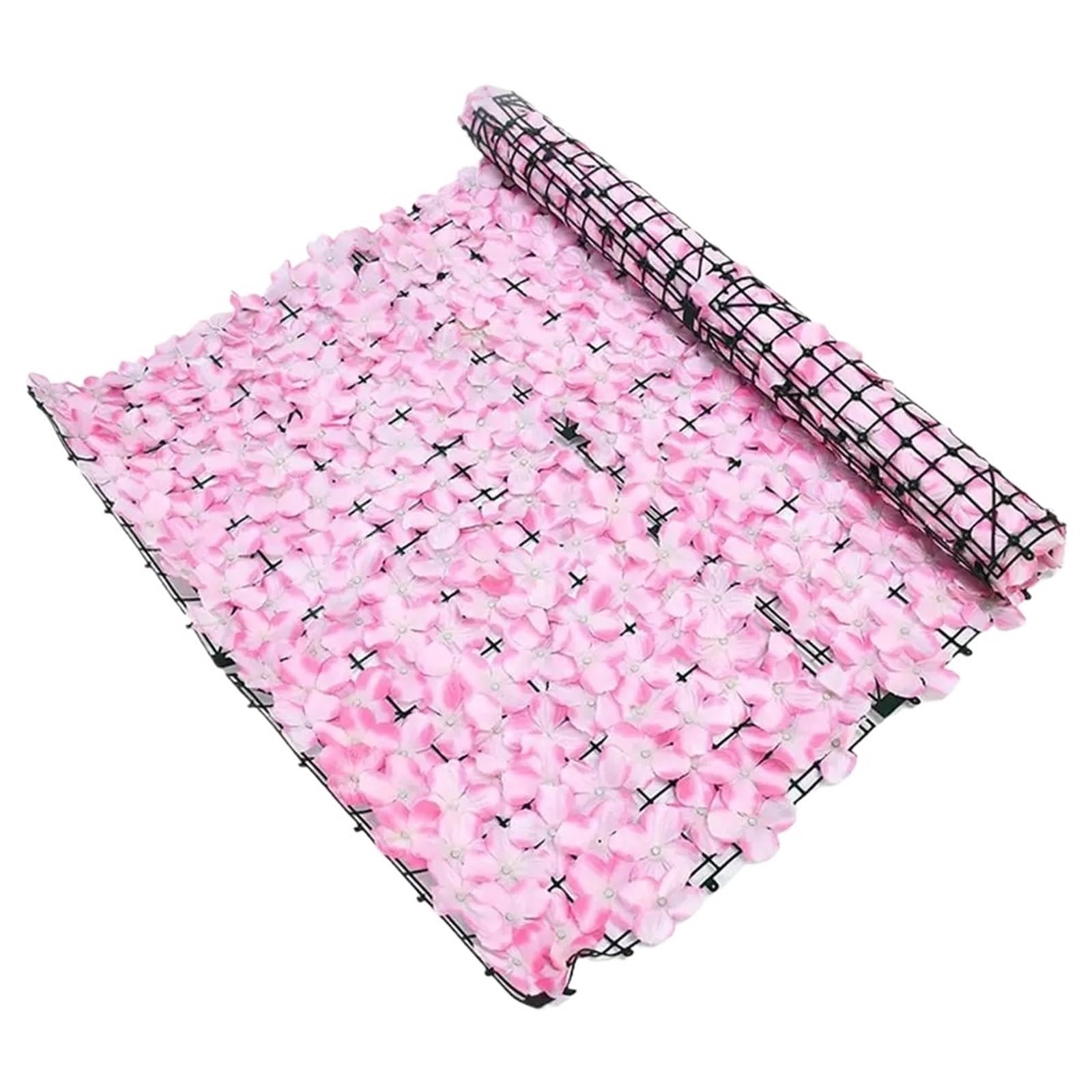 Artificial Flower Panels Wall Hedge Retractable Fence for Wedding Simulation Trellis with Leaves Backdrop Garden Balcony Decor(Color 1 50 * 100cm)