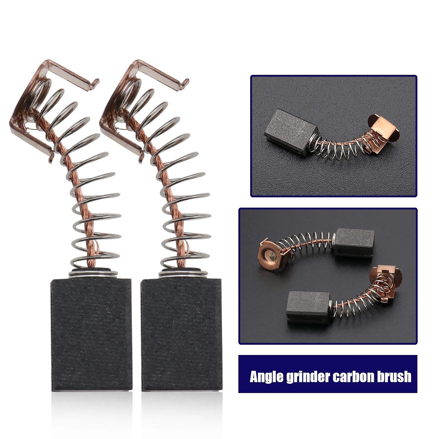 2 Pairs Motor Carbon Brushes Brushes Angle Grinder Carbon Pens Grinder Motor Replacement Part 12