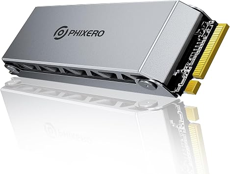 PHIXERO 2 TB interne NVMe M.2 SSD für PS5 mit Kühlkörper bis zu 7450 MB/s dynamischer SLC-Cache kompatibel mit PlayStation 5 für Desktop PC ideale für PS5 Gaming-Enthusiasten und IT-Profis
