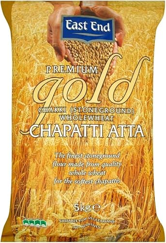 Seelans East End Premium Gold Chapatti Atta, 5kg | 100% Whole Wheat | Full of Fibre | Make Rotis & Chappatis | Traditional Indian Flour | Nutritious | Vegetarian