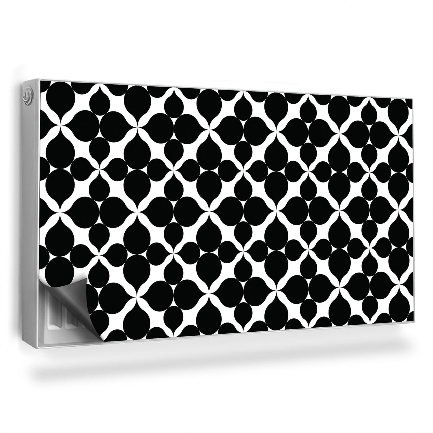 Cache radiateur 110x60 cm avec couverture magnétique design géométrique pour salon