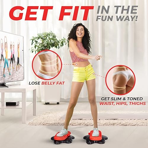 Miniatura 2 de Yes4All Tabla giratoria para abdominales, 15 pulgadas XXL, disco de torsión de cintura, paso a paso para ejercicio aeróbico, entrenamiento de C.