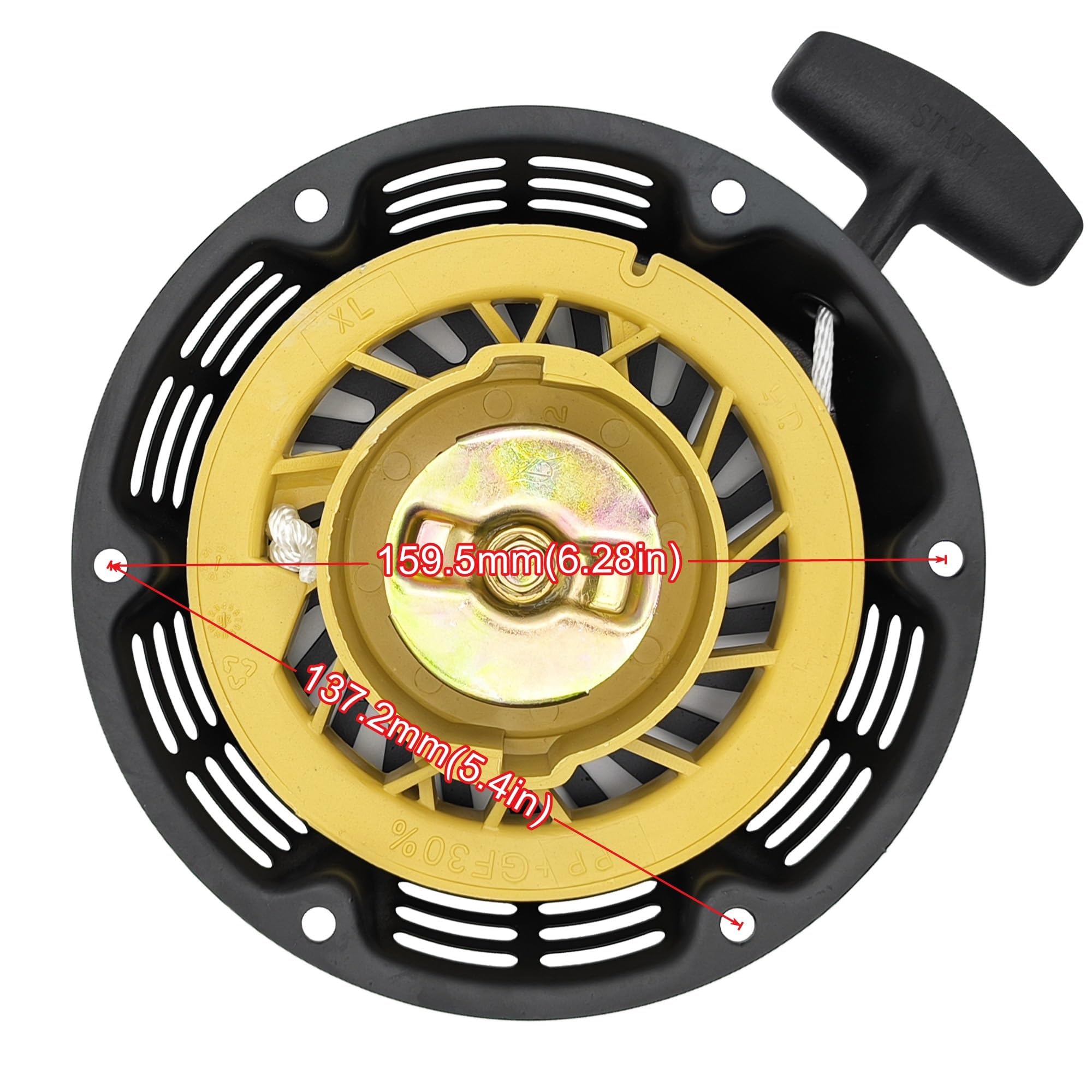 Strongthium Pull Start Recoil Starter Assembly for Honda GX160 GX200 5.5hp 6.5hp 7hp Coleman Ct200u Bt200x Go Kart Mini Bike Engine Water Pump (Hemi) - Image 2