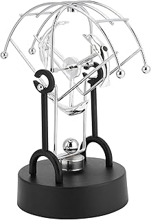 Perpetual Motion Toy Animal Style 11 X 11 X 19 Cm Plastic Iron Battery Operated Swinging Desk Decor, Electronic Rocking Device Continuously Rotates, for Science Classroom Physics
