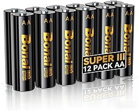 BONAI 3500 mAh Lithium AA batteries 12 Pack, Long Lasting AA Lithium Battery for Devices that Need Stable Full 1.5V (Disposable AA Batteries)