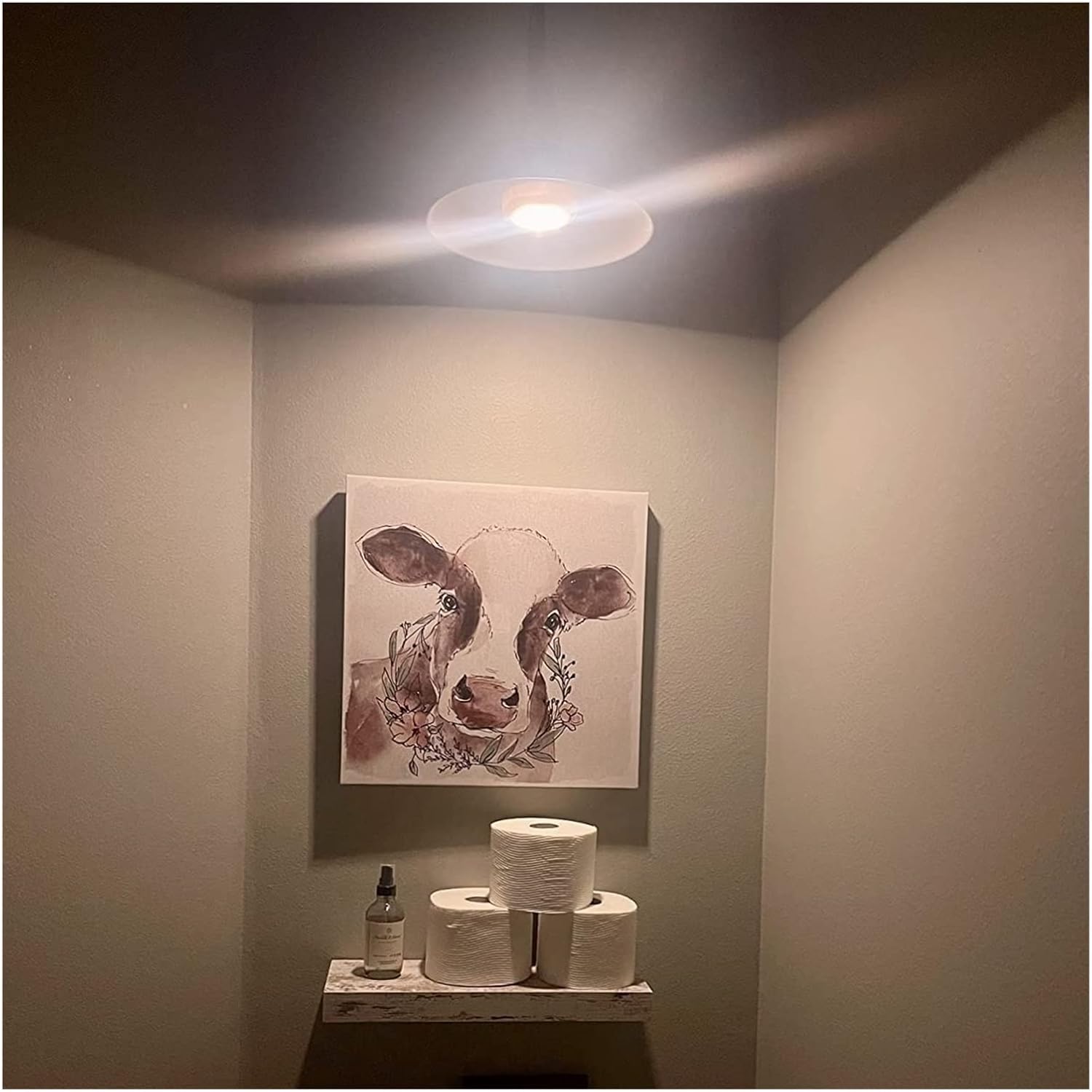 KEFA 2 Packs Battery Operated Light Bulbs No Electricity for Lamps,AA Battery Light Bulb with Remote Control,Battery Powered LED Puck Lights with E26 Screw in for Home Indoor Lighting
