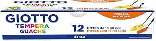 GIOTTO Tempera Guache, Tinta Guache em Pote de 15ml, 12 Cores