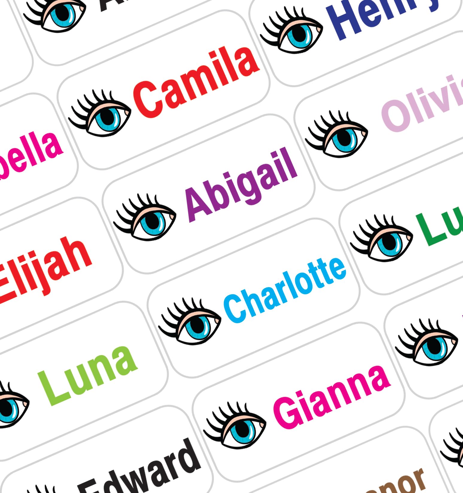 Personalized Name Labels for Kids – 60 Waterproof Peel-and-Stick Labels for Clothes, Lunch Boxes, Water Bottles, Laundry Bags – Durable, Dishwasher &