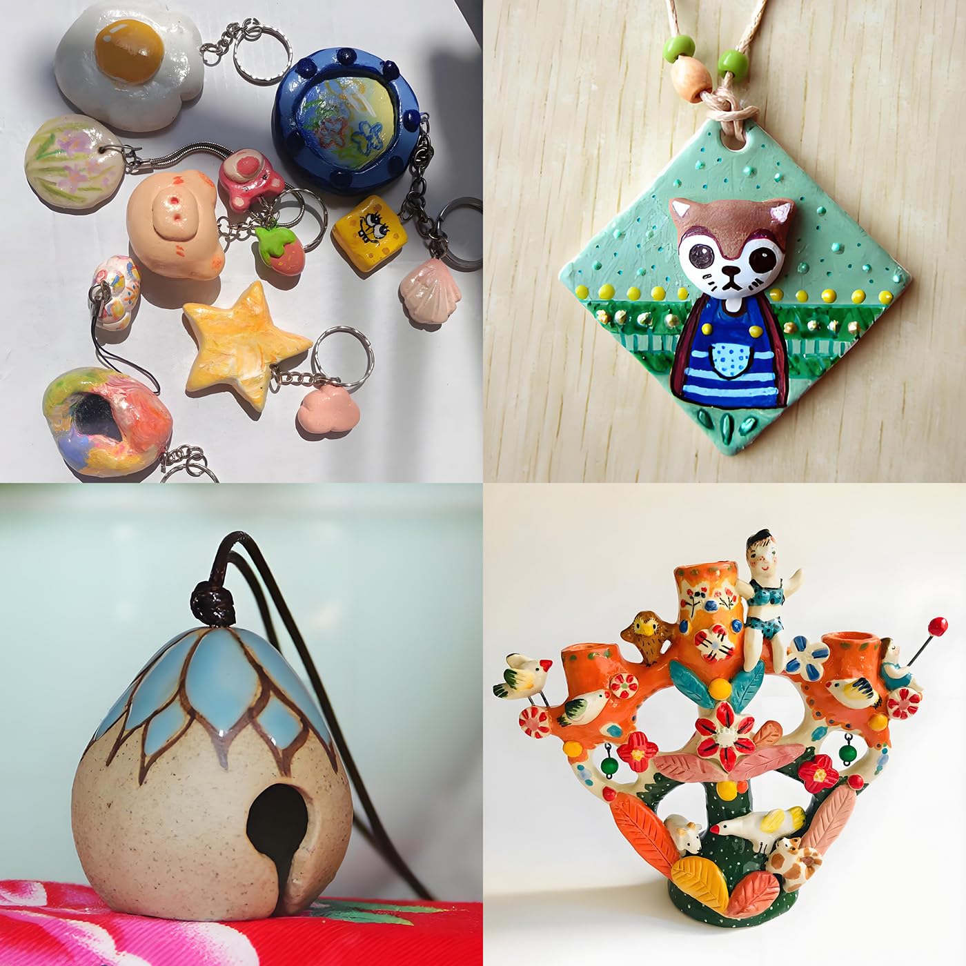 ReArt Oven Bake Polymer Clay White, Non Toxic 4.4Lbs with Pottery Tools & Paint Brushes Great for Modeling, Sculpting, Holiday, DIY Jewelry Making Projects. Great for All Skill Levels (White & Tools)