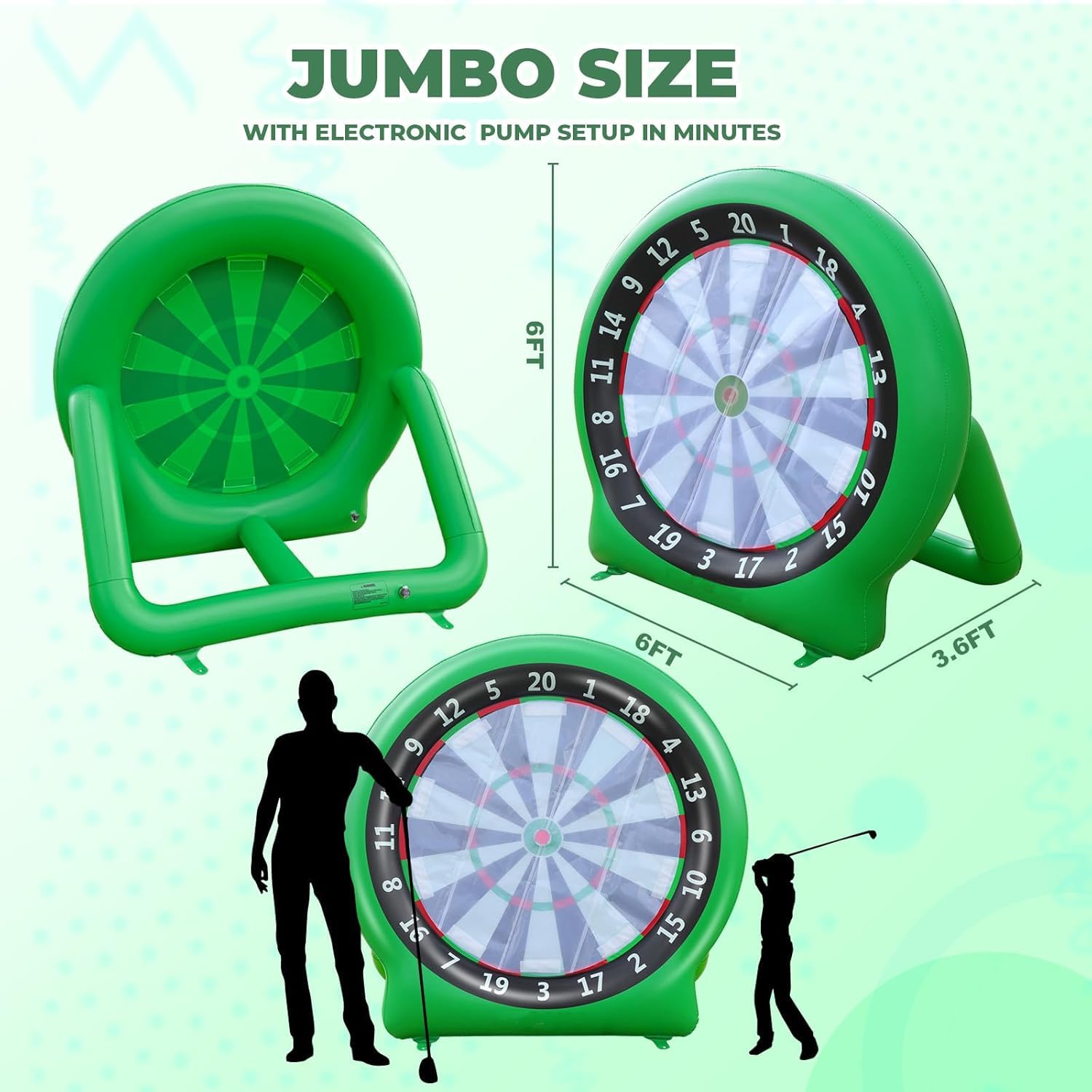 Tablero de Dardos de fútbol Golf Inflable Cargado Gigante Inflable,Juegos y Bombas de Lanzamiento