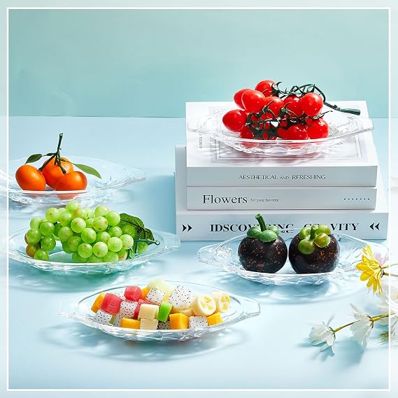 Mumufy 6 Pcs Acrylic Banana Split Boats Bowls, 6.3 oz Ice Cream Bowls