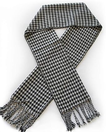 Ombre London Blue Houndstooth Check Scarf