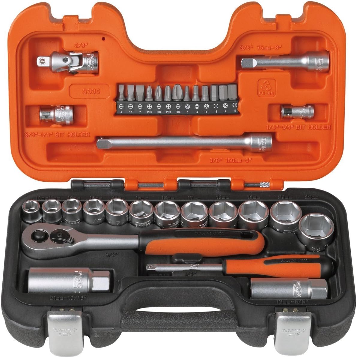S330 Socket Set 34 Piece 1/4in & 3/8in Drive
