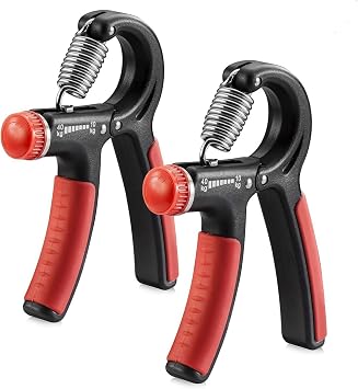 Fit Simplify Hand Grip Strength Exerciser 2-Pack - Adjustable Resistance 22-88 Lbs - Non slip Hand Gripper for Athletes and Musicians