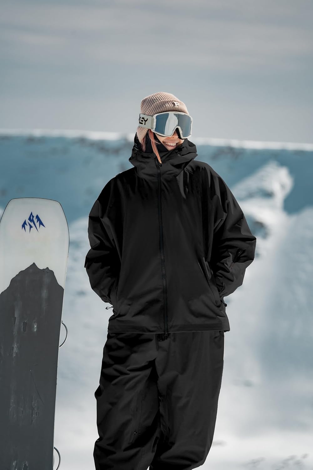 GSOU SNOW Mens Ski Jacket Baggy Snowboard Jacket Womens Insulated Snow Jacket Waterproof Windproof Loose Ski Coat for Skiing - Image 4