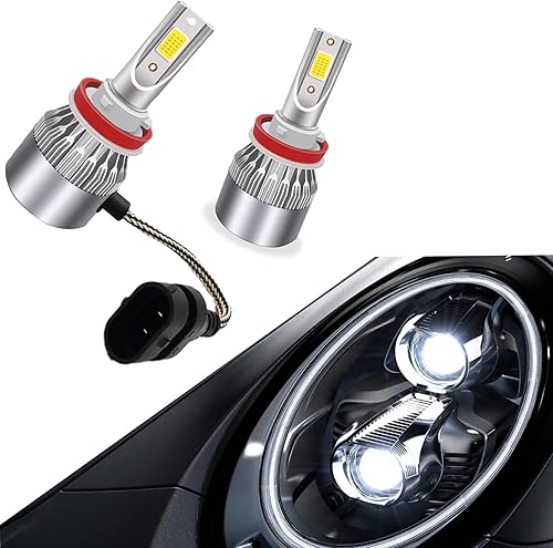 Miniatura 1 de yvshy 2 piezas de repuesto de bombillas superbrillantes para automóvil, 3800 lúmenes, 6000 K, disipación de calor eficiente, impermeable, tamaño